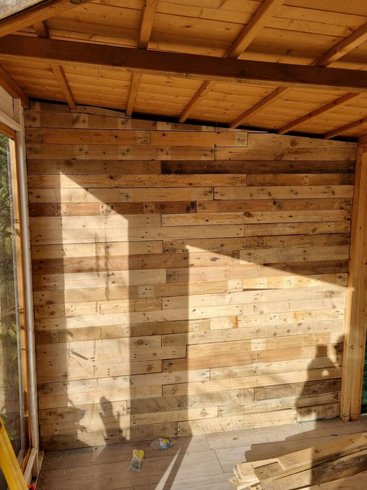 Natural Mixed Tone Pallet Board Cladding - SANDED - 40m2 Bundle Offer