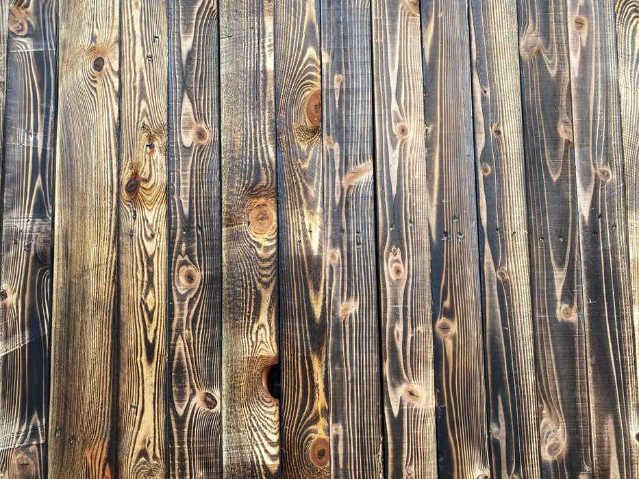 Scorched Pallet Board Cladding - 10 Square Meter Offer