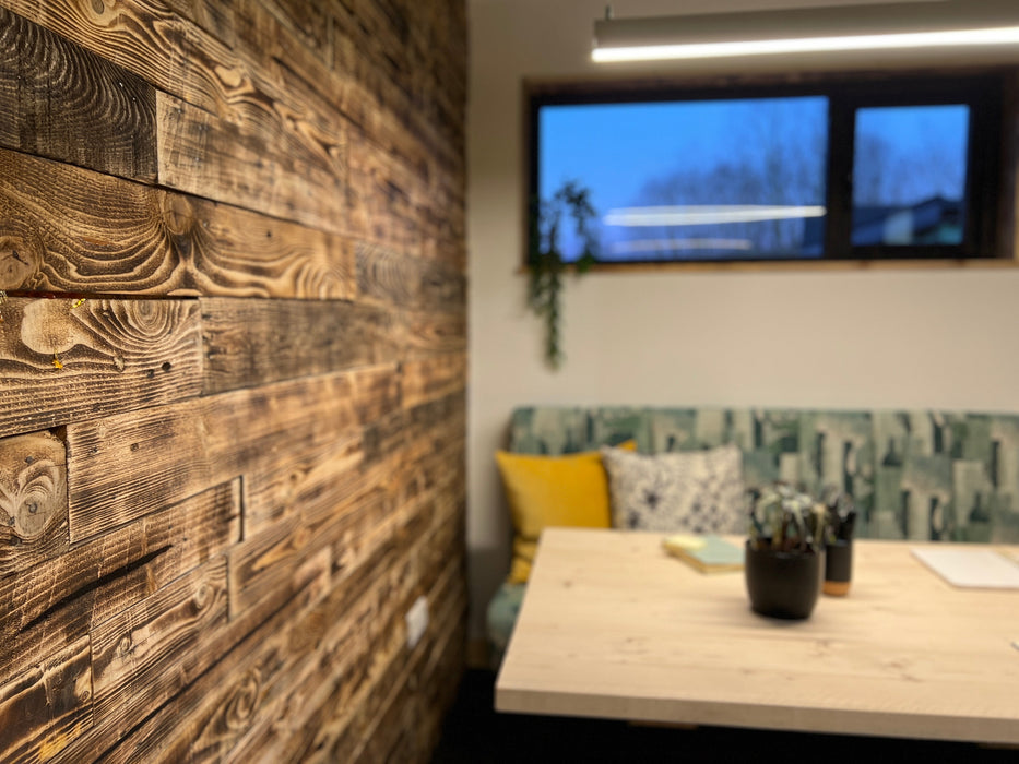 9cm Wide Uniform Cladding - Scorched Finish - 1m2 Pack