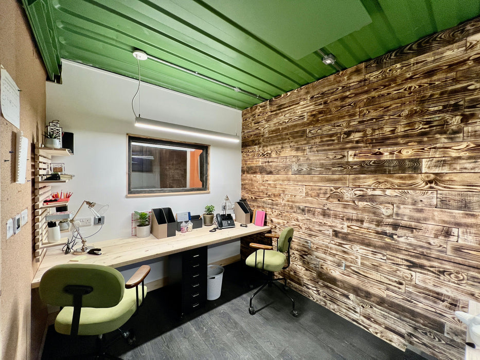 9cm Wide Uniform Cladding - Scorched Finish - 1m2 Pack