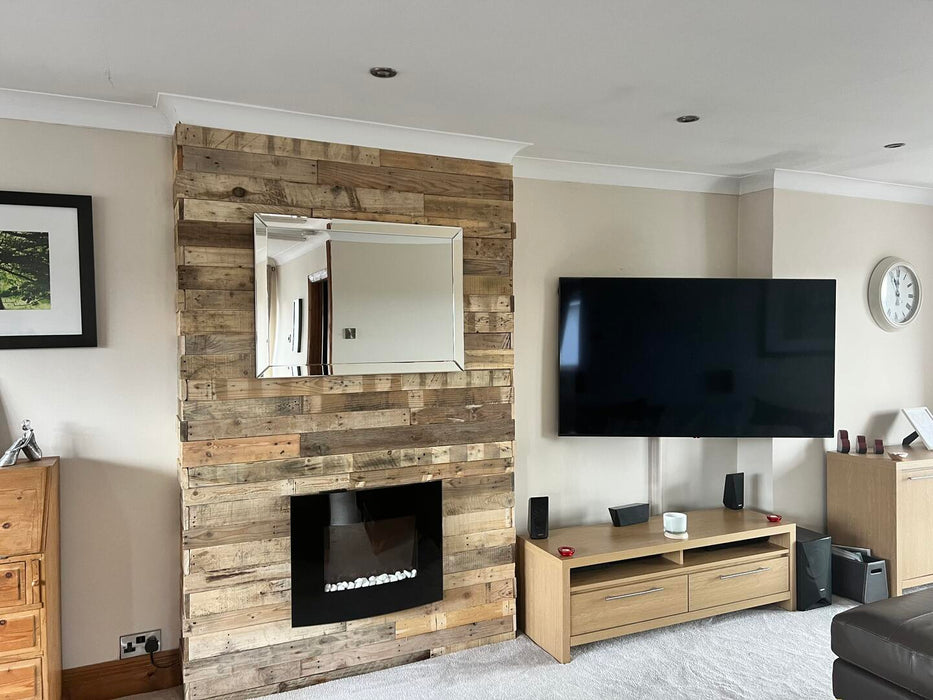 Natural Mixed Tone Pallet Board Cladding - SANDED - 40m2 Bundle Offer