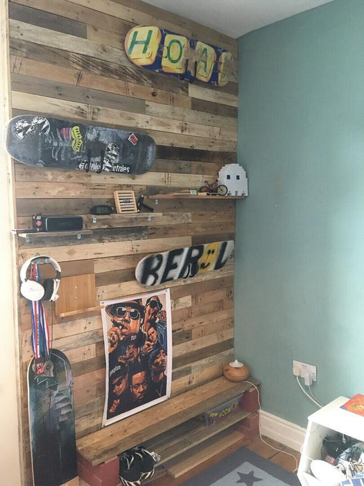 Natural Mixed Tone Pallet Board Cladding - Individual Boards