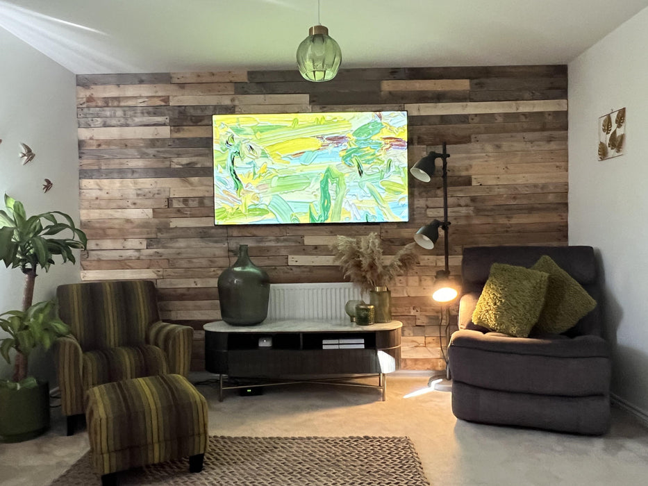 Natural Mixed Tone Pallet Board Cladding - Individual Boards