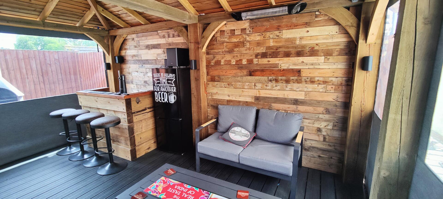 Natural Mixed Tone Pallet Board Cladding - SANDED - 40m2 Bundle Offer