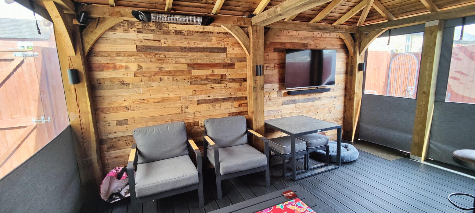 Natural Mixed Tone Pallet Board Cladding - SANDED - 10m2 BUNDLE OFFER