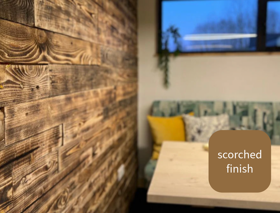 14cm Wide Uniform Cladding - Scorched Finish - 1m2 Pack